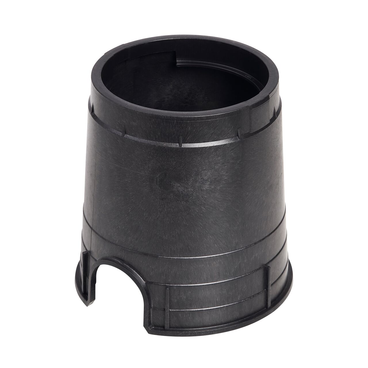 The 6 in. Round Standard Series Valve Box is an 9 in. high Black Box that protects and conceals components (NDS 2107B)