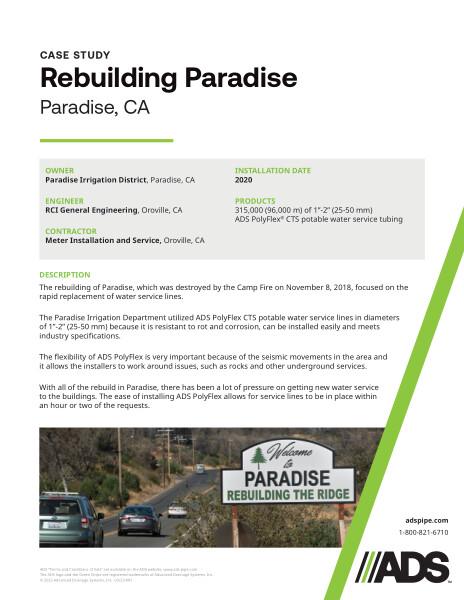 Rebuilding Paradise (Paradise, CA) Case Study