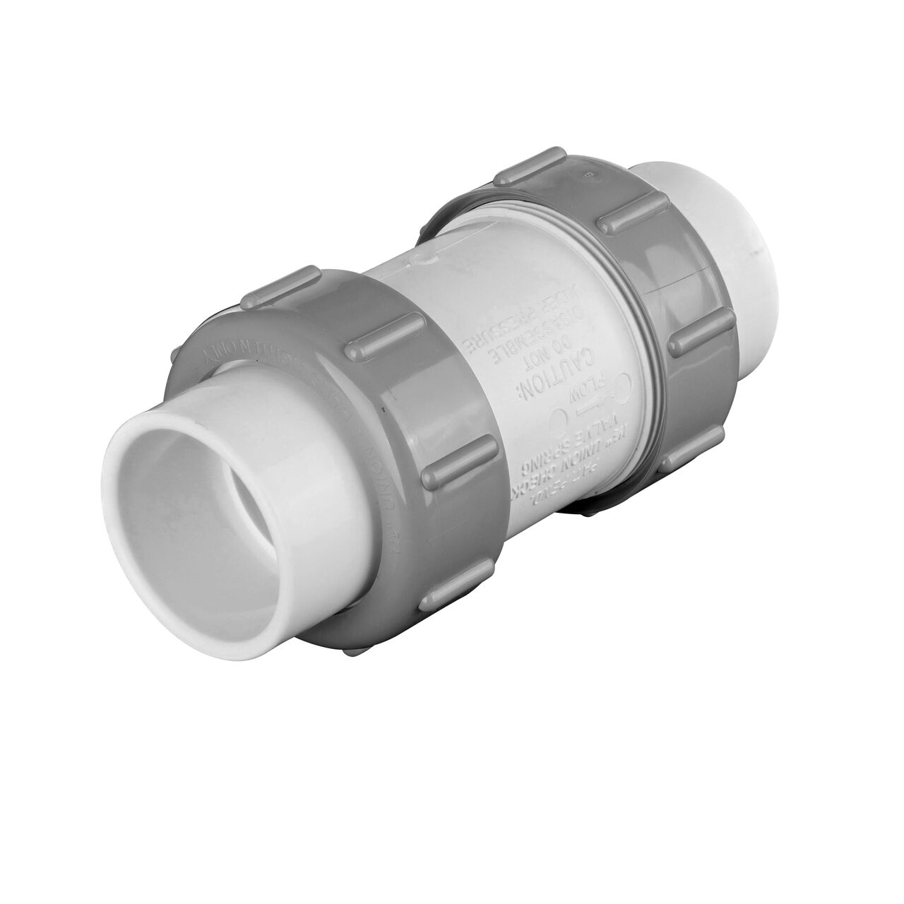 NDS 1-1/2 in. IPS slip by slip PVC Compact True Union Spring Check Valve (NDS 1790-15)