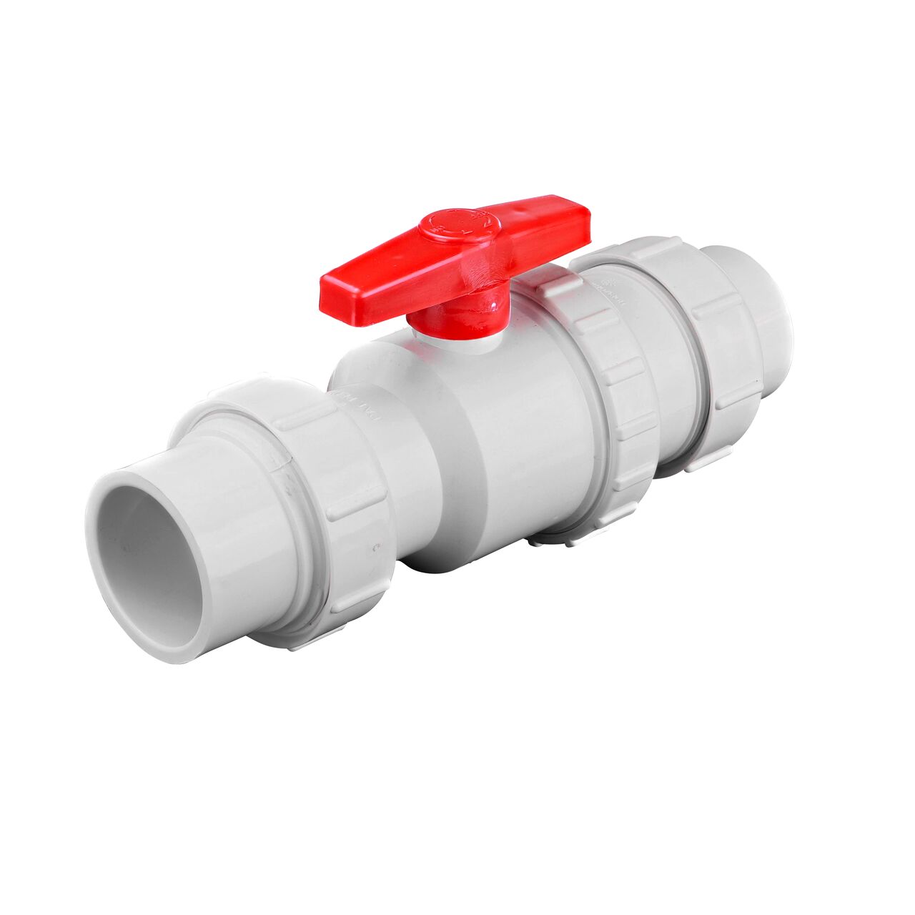 The NDS White 2 in, IPS U X U Checkmate PVC Swing Check and Ball Valve Combination (NDS 2200-20TU) prevents the backflow of water