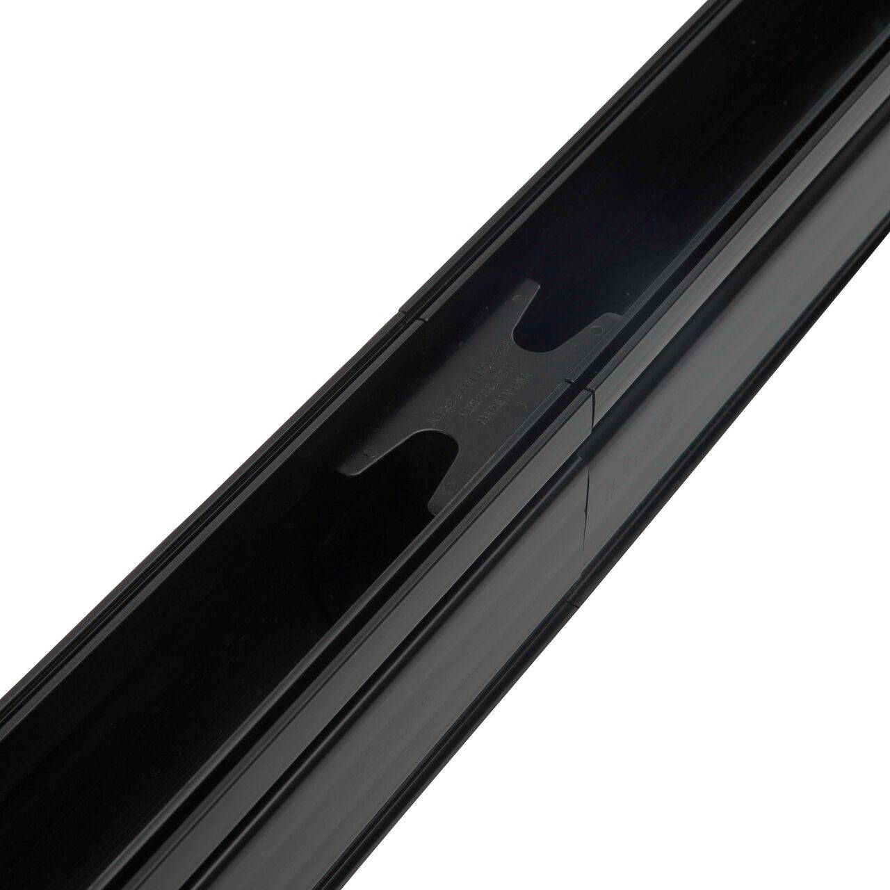 Two NDS Slim Channel™ Drain (NDS 9206SKITRTL, NDS 9206GKITRTL, NDS 9206SKIT, NDS 9206GKIT, NDS 9206, NDS 9209) connected using the Slim Channel™ Drain Coupling (NDS 9248)