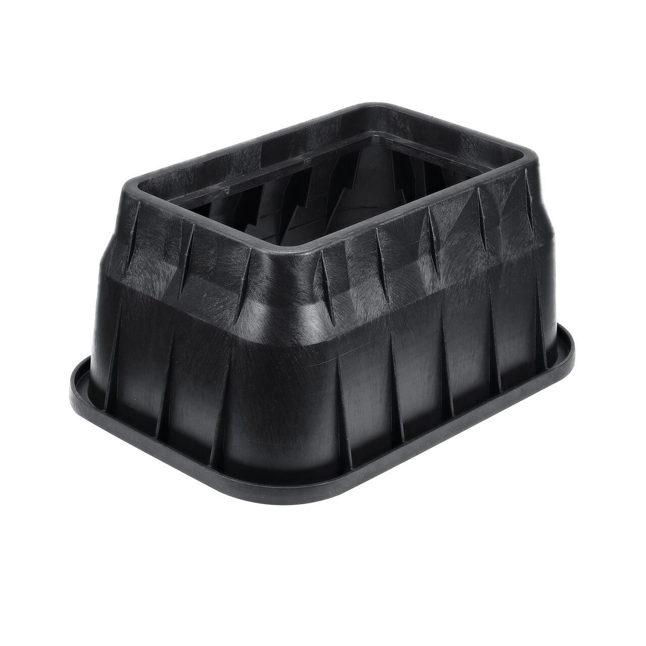 The durable Black plastic 13 in. X 24 in. Rectangular Standard Series Meter Box (NDS 125BCDMCIFB) has a height of 15 in. and is engineered for superior strength with structural reinforcing ribs