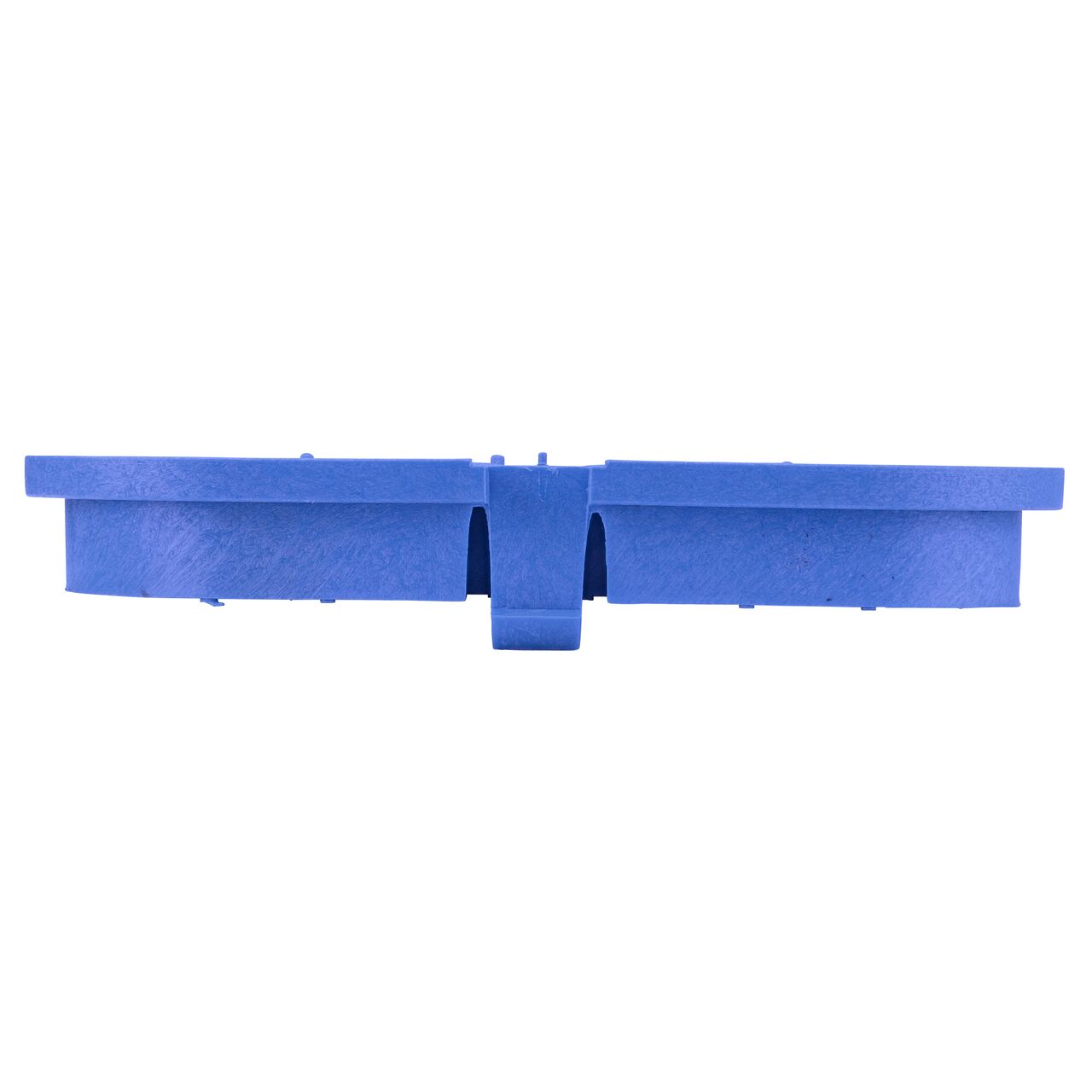 The NDS 14 X 19 in. Rectangular Standard Series Blue Water Meter Meter Box Cover (NDS D1200-OLBLL) is an Overlapping lid shown here from the side, that prevents dirt and debris from entering the meter box
