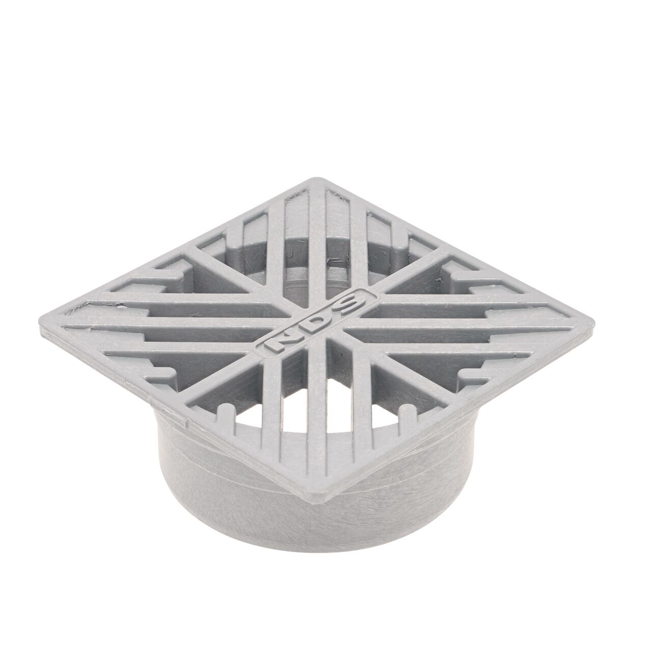 NDS Gray plastic 4 in. Square Grate fits 3 in. Drain Pipes & Fittings (NDS 3)