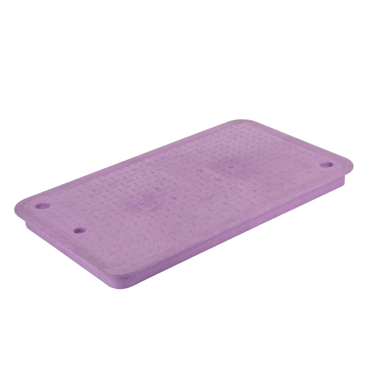 This NDS 17 in. X 30 in. Rectangular Pro-Spec® Series Valve Box Cover is a Purple Cover with Reclaimed Water markings on the lid (NDS 323CR) and fits NDS Pro-Spec® series 17 in. X 30 in. valve boxes