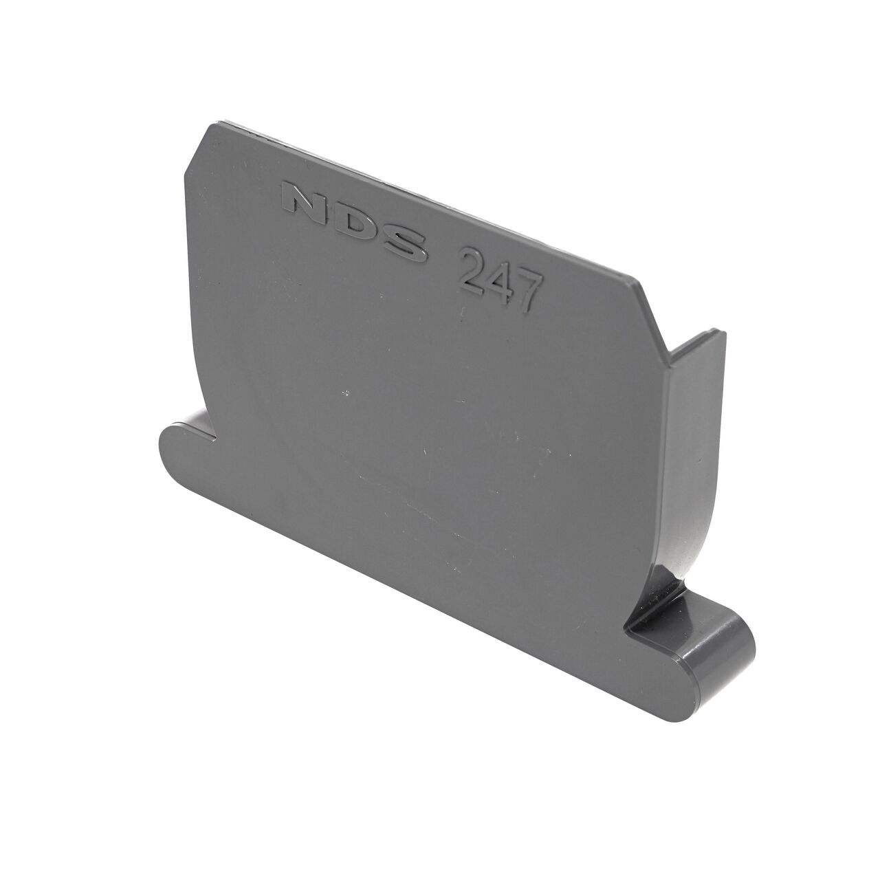 Use the Spee-D® Channel Drain End Cap (NDS 247*, NDS 247) to close either end of the Spee-D Channel Drain