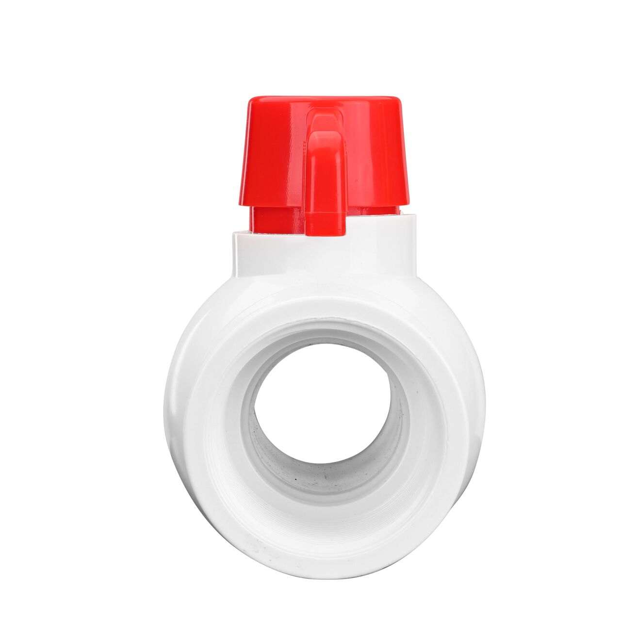 The NDS 1-1/2 in. PVC IPS Ball Valve is made of durable material and works with most PVC pipe to transport water and prevent backflow of contaminated water in pressurized systems (NDS E1320-15)