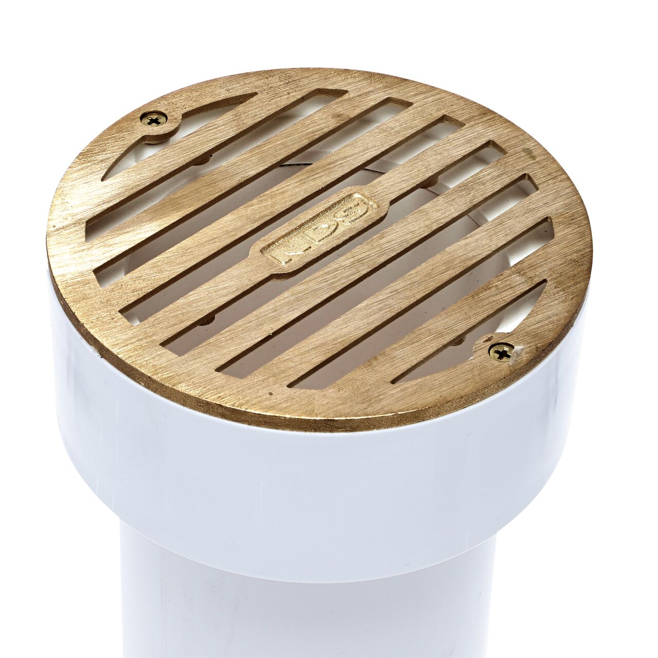 NDS 4 in. Round Grate with Collar installed on 3 in. Sewer and Drain Pipe (NDS 910B-10*, NDS 910B*, NDS 910B)