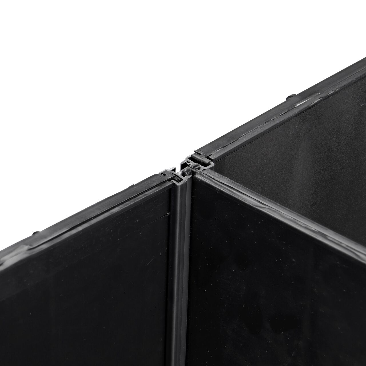 Connect three NDS Root Barrier Panels together in a tee formation using the provided joiner strips (NDS EP-1250, NDS EP-1850, NDS EP-2450, NDS EP-3650)