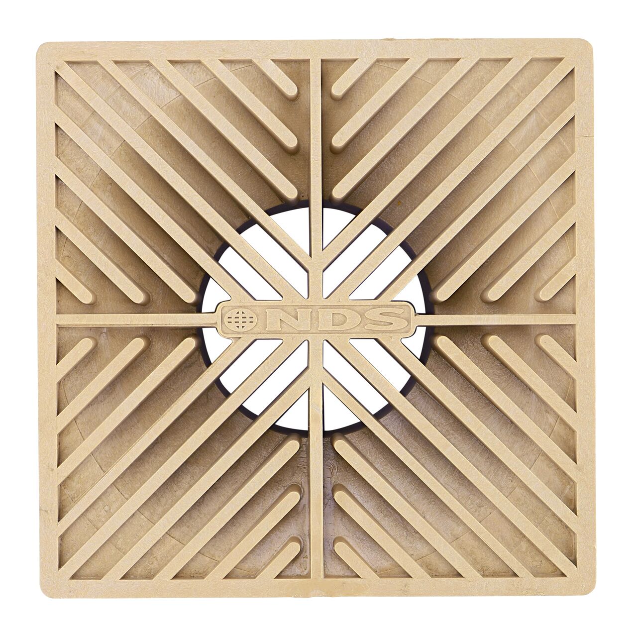 Top Down View of the NDS 6 in. Square Grate (NDS 06S)