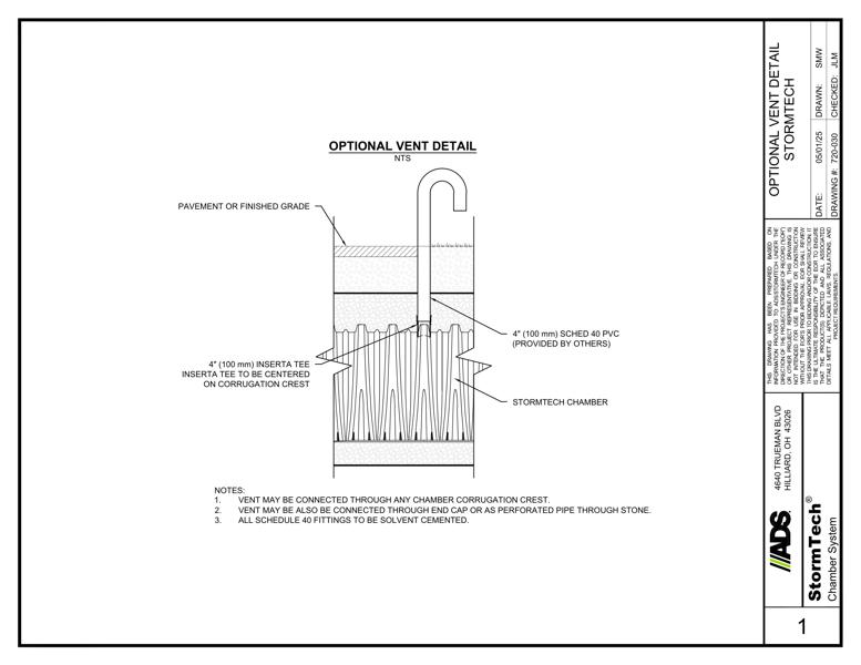 StormTech Vent Detail