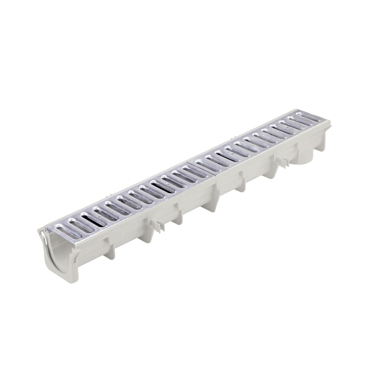 NDS Dura Slope Galvanized Steel Channel (NDS DS-221) installed on the NDS Dura Slope Channel Drain (NDS DS-091)