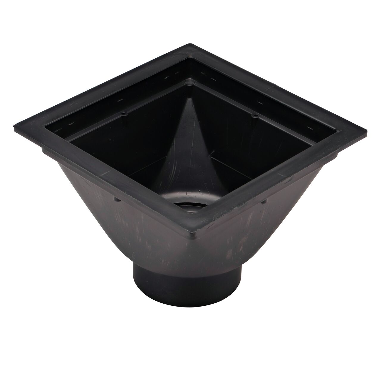 Hero Shot of 9 in. Square Deep-Housing Adapter (NDS 931) which fits 4 in. Corrugated Drain Pipes