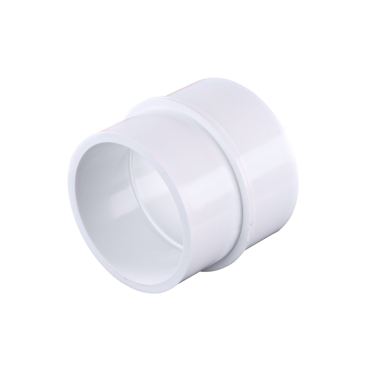 The PVC Adapter, connects 3 in. DWV/SCH40 Hub to 4 in. Sewer & Drain Spt (NDS 3P17)