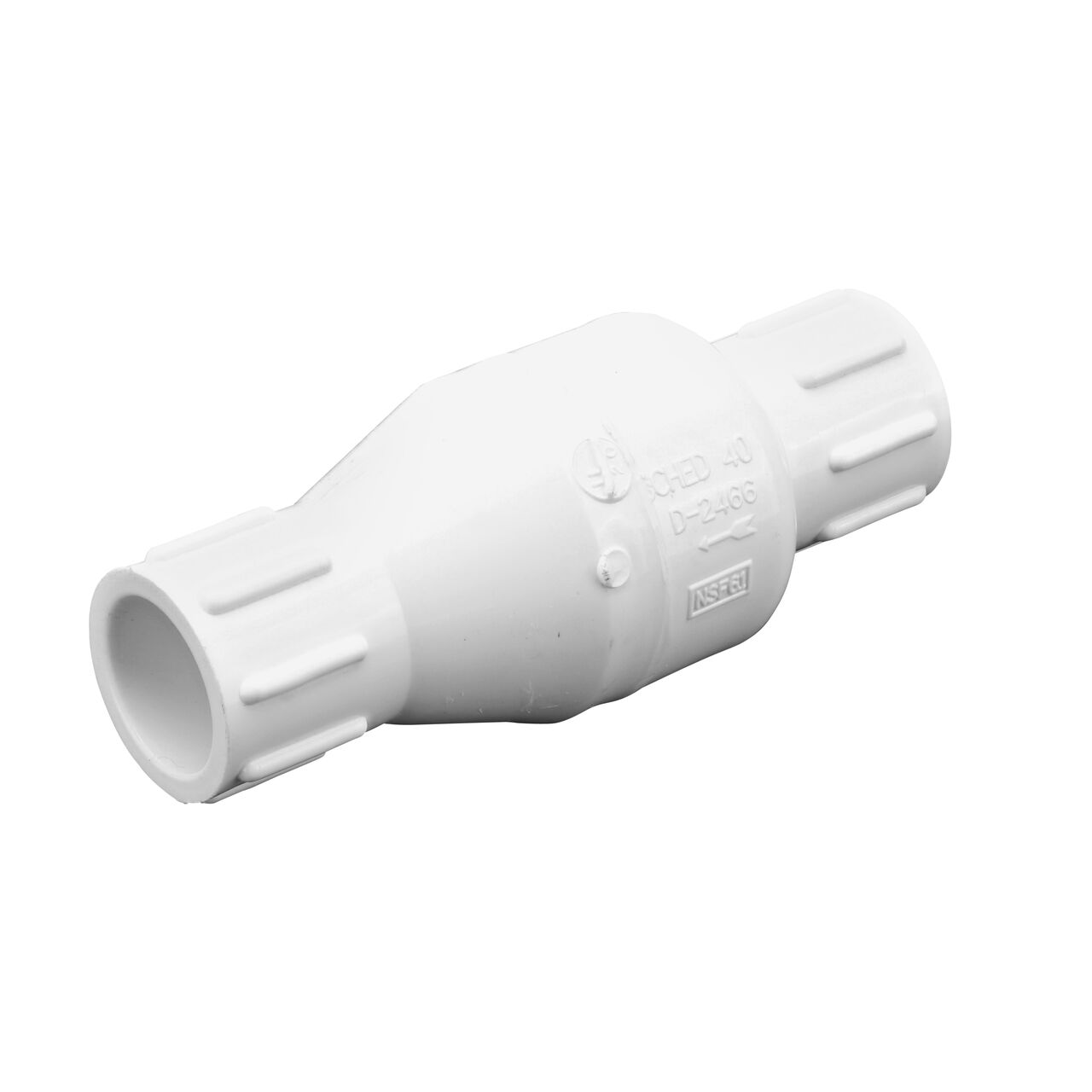 NDS White 1/2 in. PVC Spring Check Valve (NDS 1011-05, NDS 1012-05)