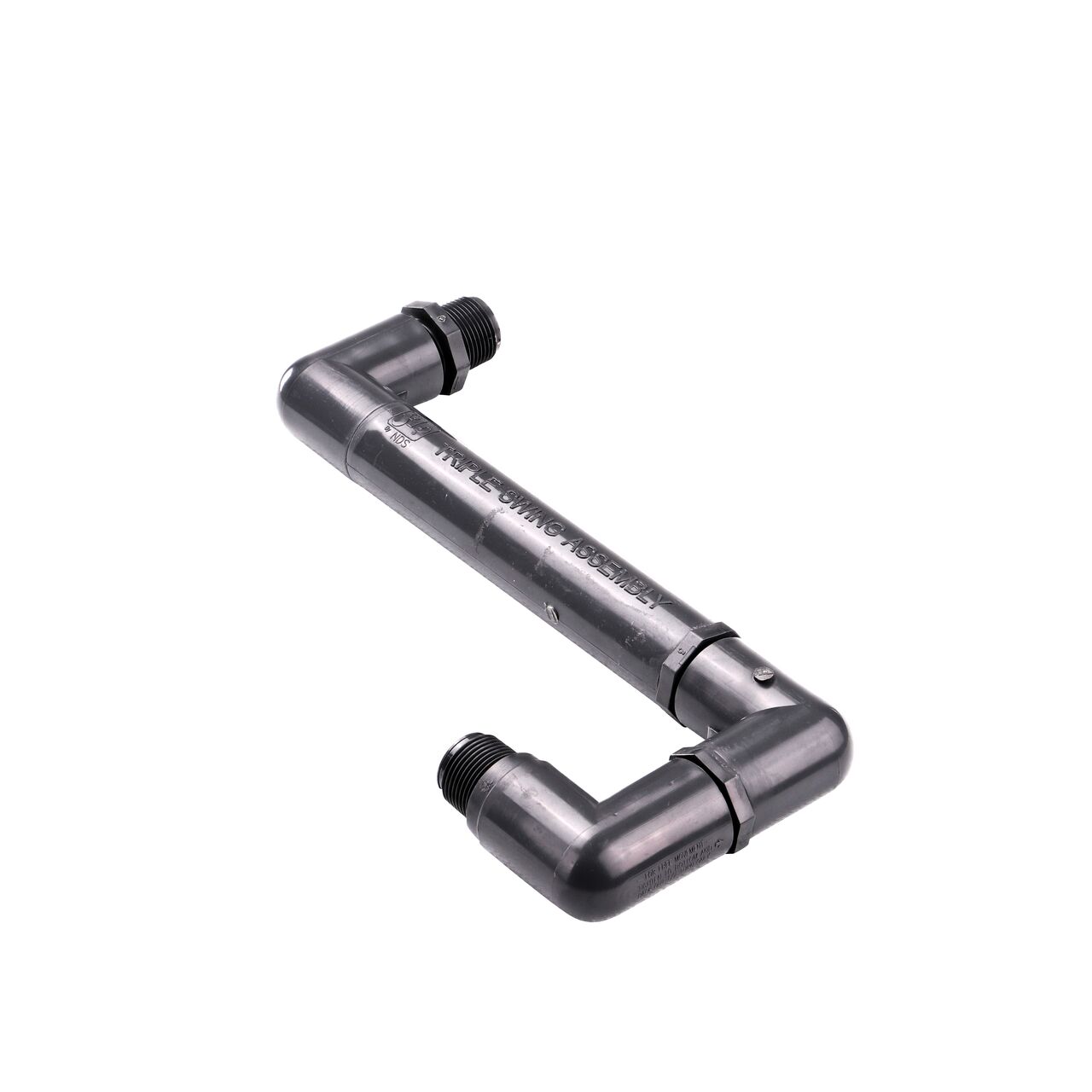 NDS Triple Swing Joints Assembly Sch. 80 3/4 in. MPT comes preassembled to provide flexible placement for sprinkler off pipeline path (NDS TSA-0750-TT)