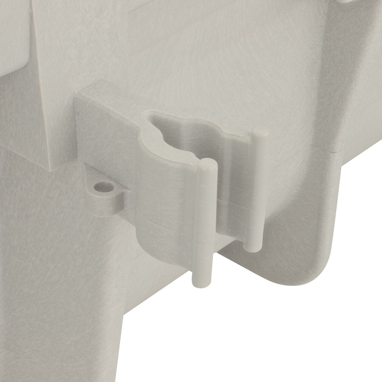 The rebar clip levels channel and grips re-bar and is included on every Dura Slope Channel Drain (NDS DS-097N)