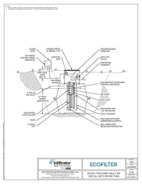 IM-540 ECOFILTER Pump Vault Standard Detail