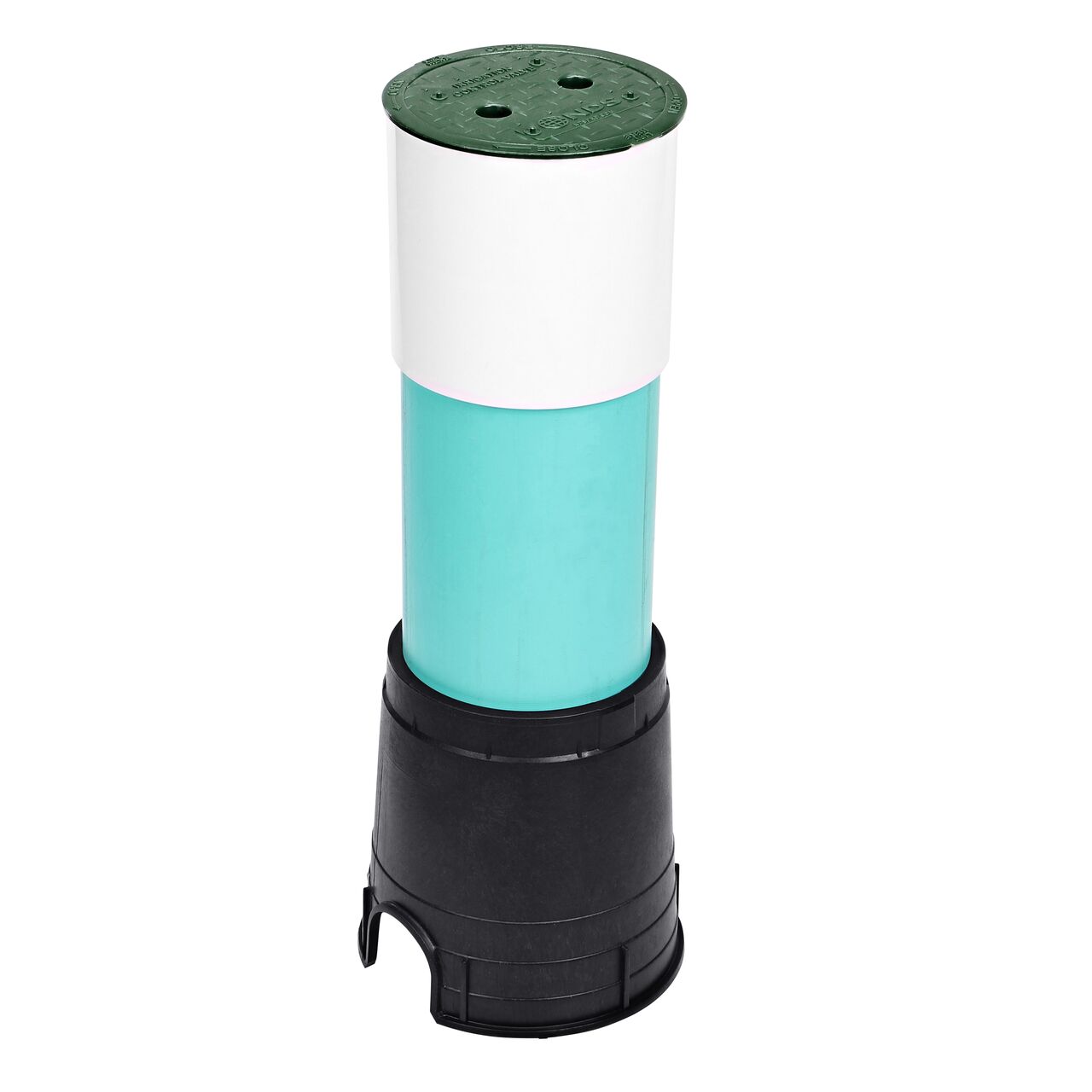 The new NDS 6 in. Standard Series Black Valve Box and Green Irrigation Control Valve Cover Lid works with SDR-35 sewer & drain pipe and a 6 in. NDS coupler (NDS 6P05) to expanded height requirements (NDS 2107BC)