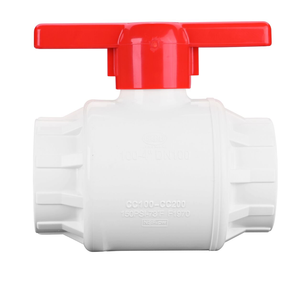 NDS PVC IPS Ball Valve is leak-resistant valve connects two 4 in. Sch. 40 pipe ends in an irrigation or other pressurized system and helps prevent costly property damage, pipe corrosion, and system issues (NDS E1410-40)