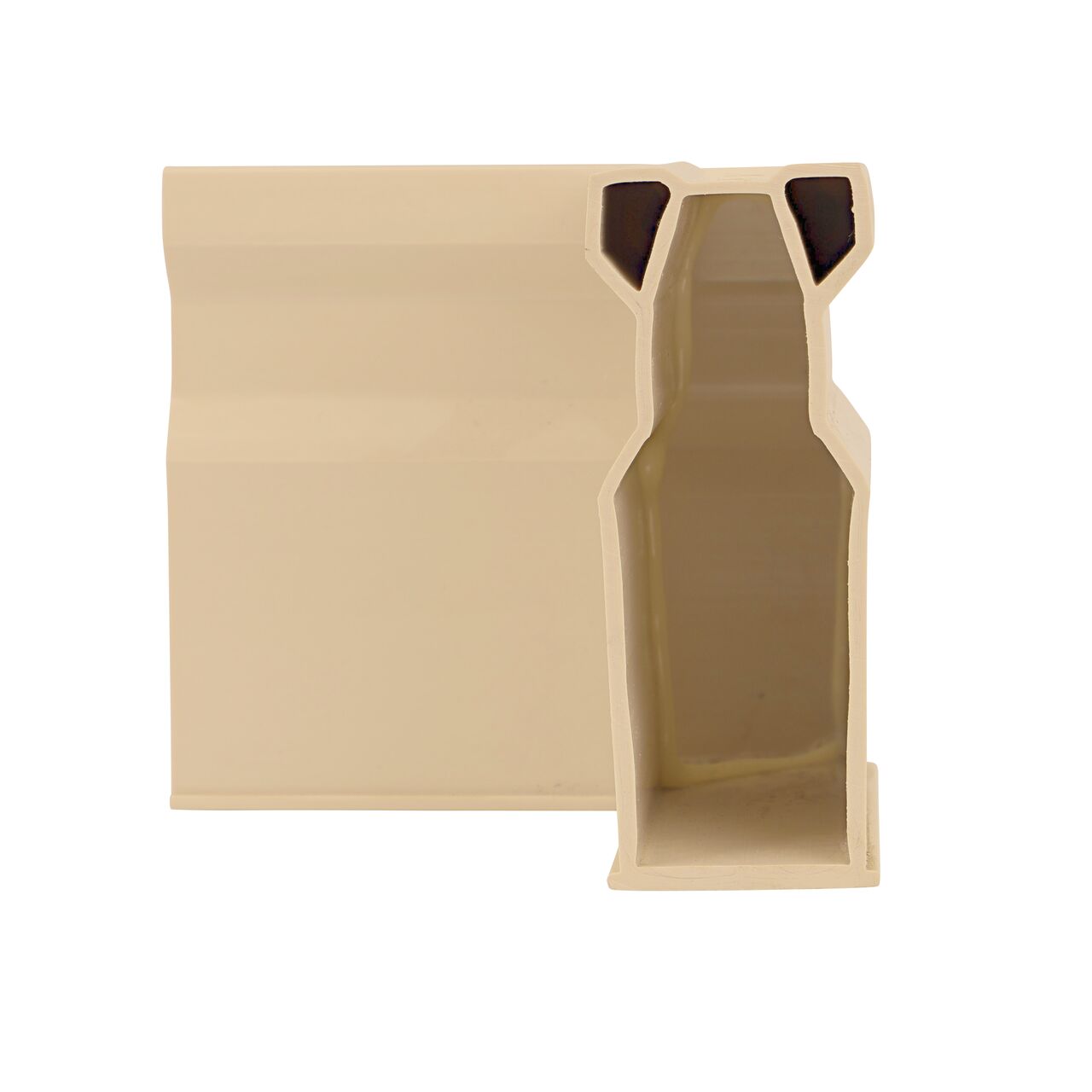 Side view of the Sand Micro Channel Drain 90 degree elbow and inegrated grate (NDS 8382)