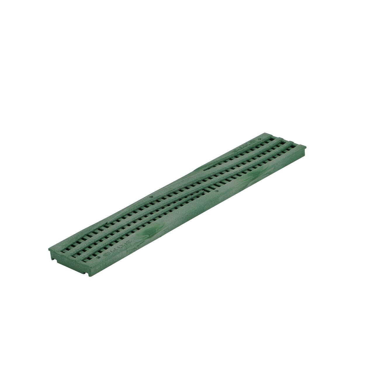 Green NDS Spee-D® Channel Drain Grate in Decorative Wave Design fits Spee-D Channel Drain (NDS 253GR) and drains water from your yard
