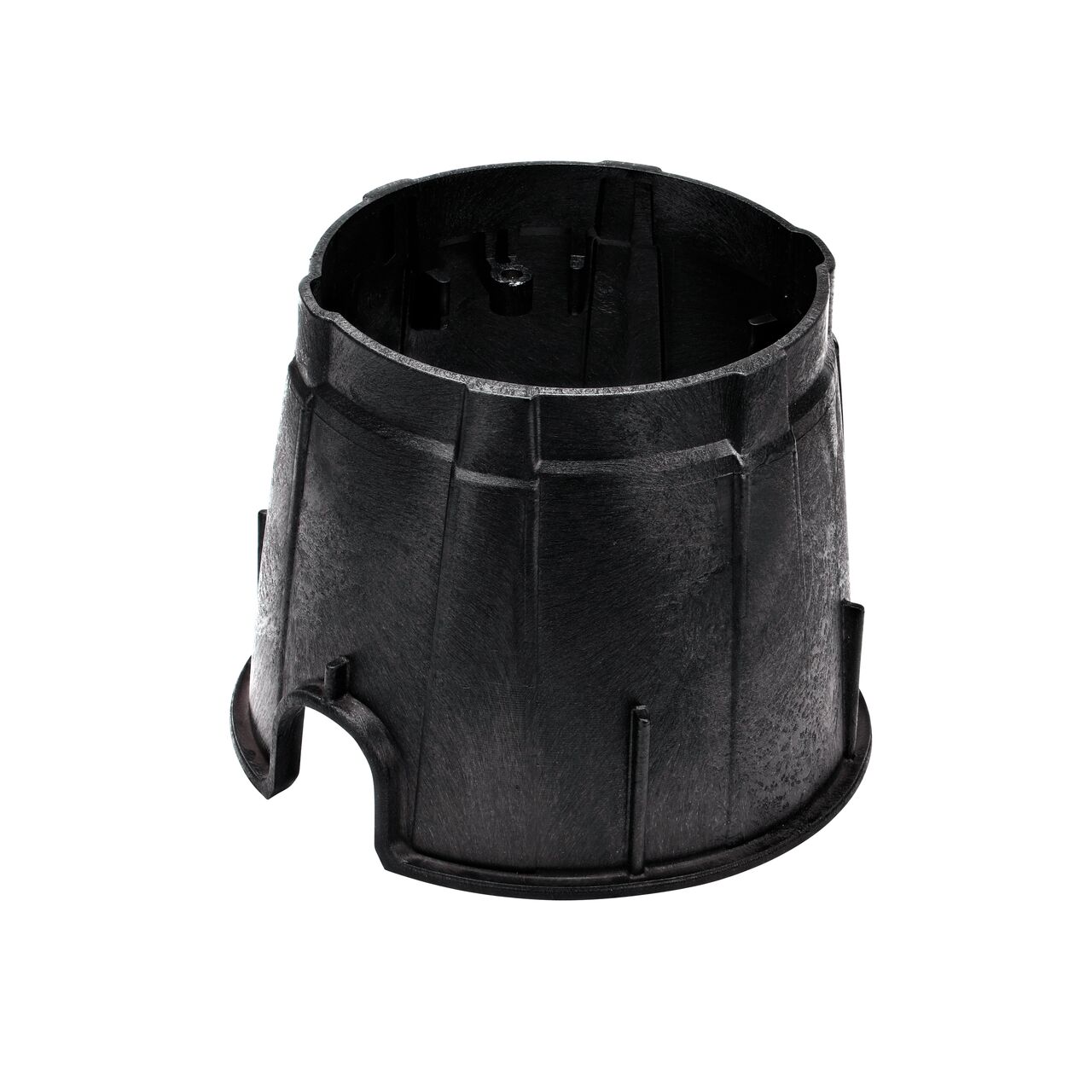 The durable black plastic 10 in. Round Pro-Spec Series Valve Box conceals and protects irrigation and telecom components (NDS 311BCBT)