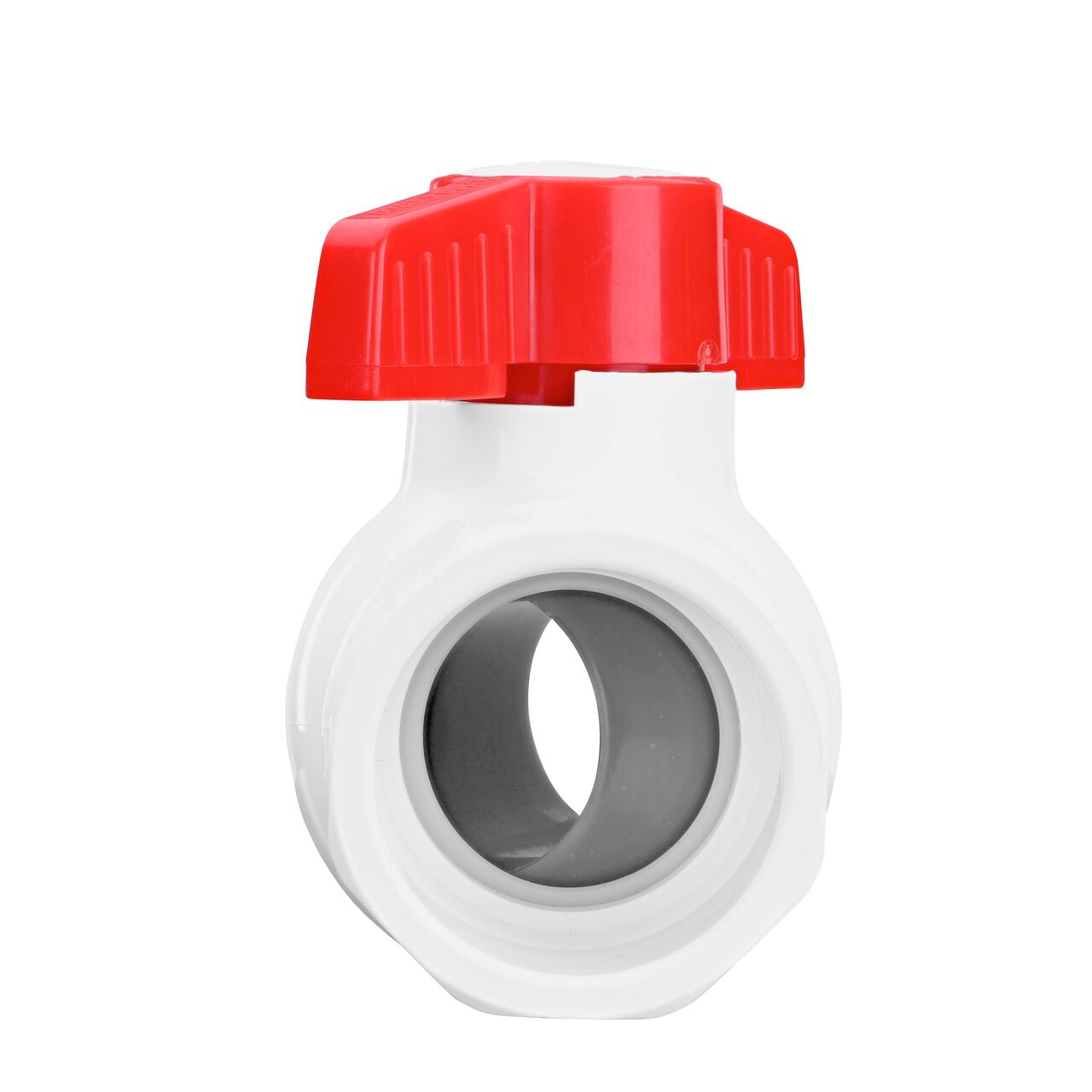 Rotate the handle to easily open or close the valve ball that controls water flow on the NDS 1-1/2 in. PVC IPS Ball Valve (NDS E1410-15)