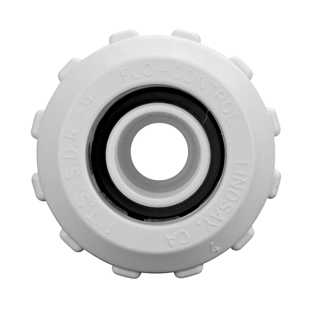 Steel Gripper and EPDM O-Ring on the 1 inch end of the NDS 1 in. X 3/4 in. Flo Lock Reducer Gripper Coupling (NDS 710-17-9) provides a leak proof connection