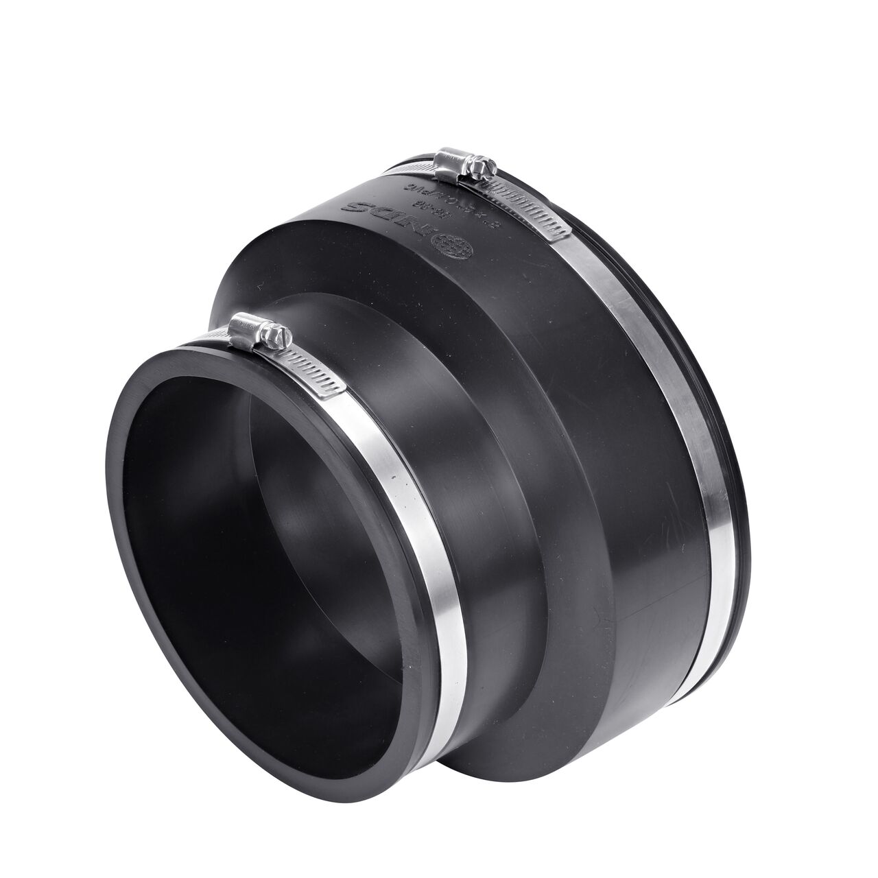 The NDS 8 in. X 6 in. flex coupling connects two cast iron/sewer and drain or DWV/copper/steel/lead pipes (NDS 56-86)