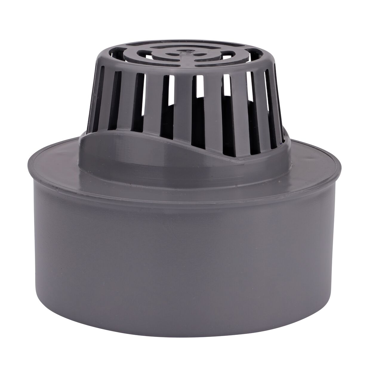 NDS Spee-D® Channel Drain Bottom Outlet from the side showing the oval-shaped grate that drains moderate flows