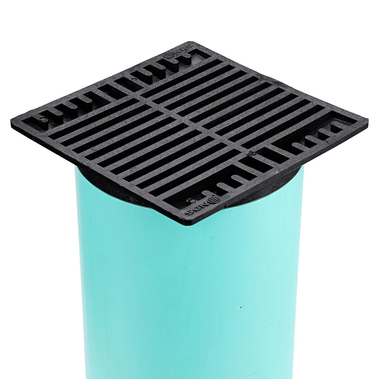 NDS Black plastic 7 in. Square Grate  Fits Spee-D® Catch Basin Drain & 6 in. Drain Pipes & Fittings installed on 6 in. S&D Pipe (NDS 771*, NDS 771)