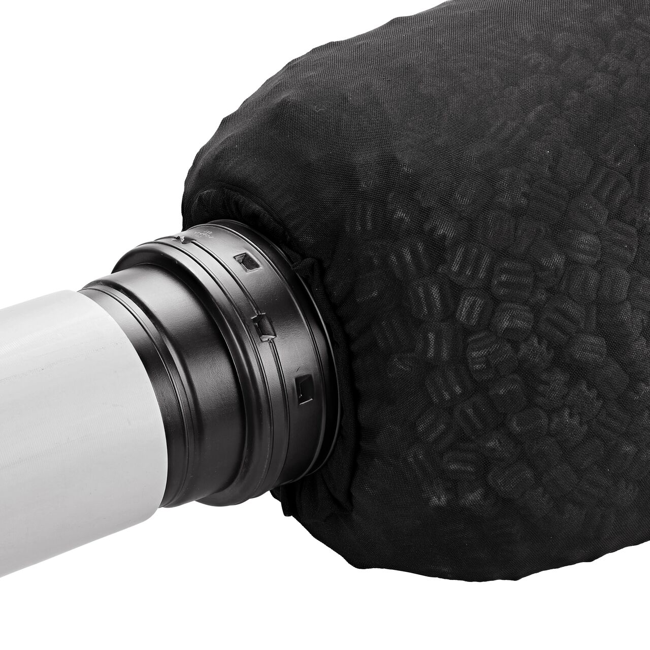 NDS EZflow® Gravel-Free French Drain System with 6 in. Slotted Pipe & Engineered Aggregate (NDS EZ-1501F) connected to 4 in. S&D Pipe NDS 651)