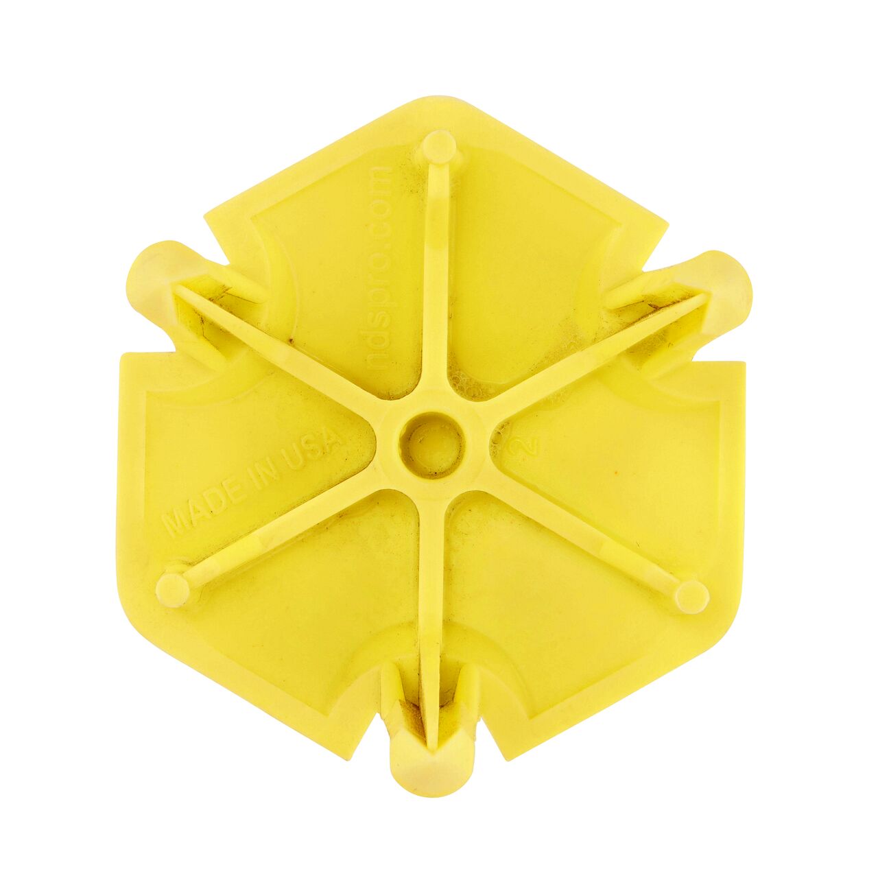 The bottom of the Yellow NDS EZ Marker™ Parking Delineator (NDS EZMARKER-Y) snaps into empty cells to outline pattern needed
