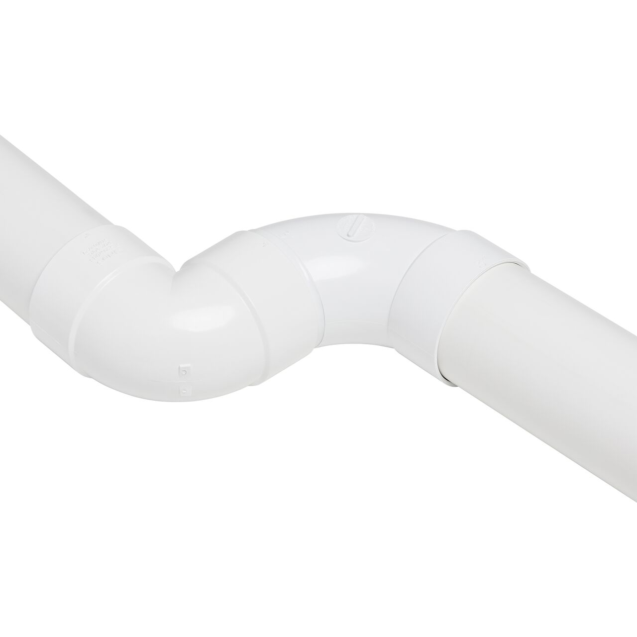 The NDS 3 in. PVC 90° long-turn street elbow connects to sewer and drain pipe on one end (NDS 31P0ST)