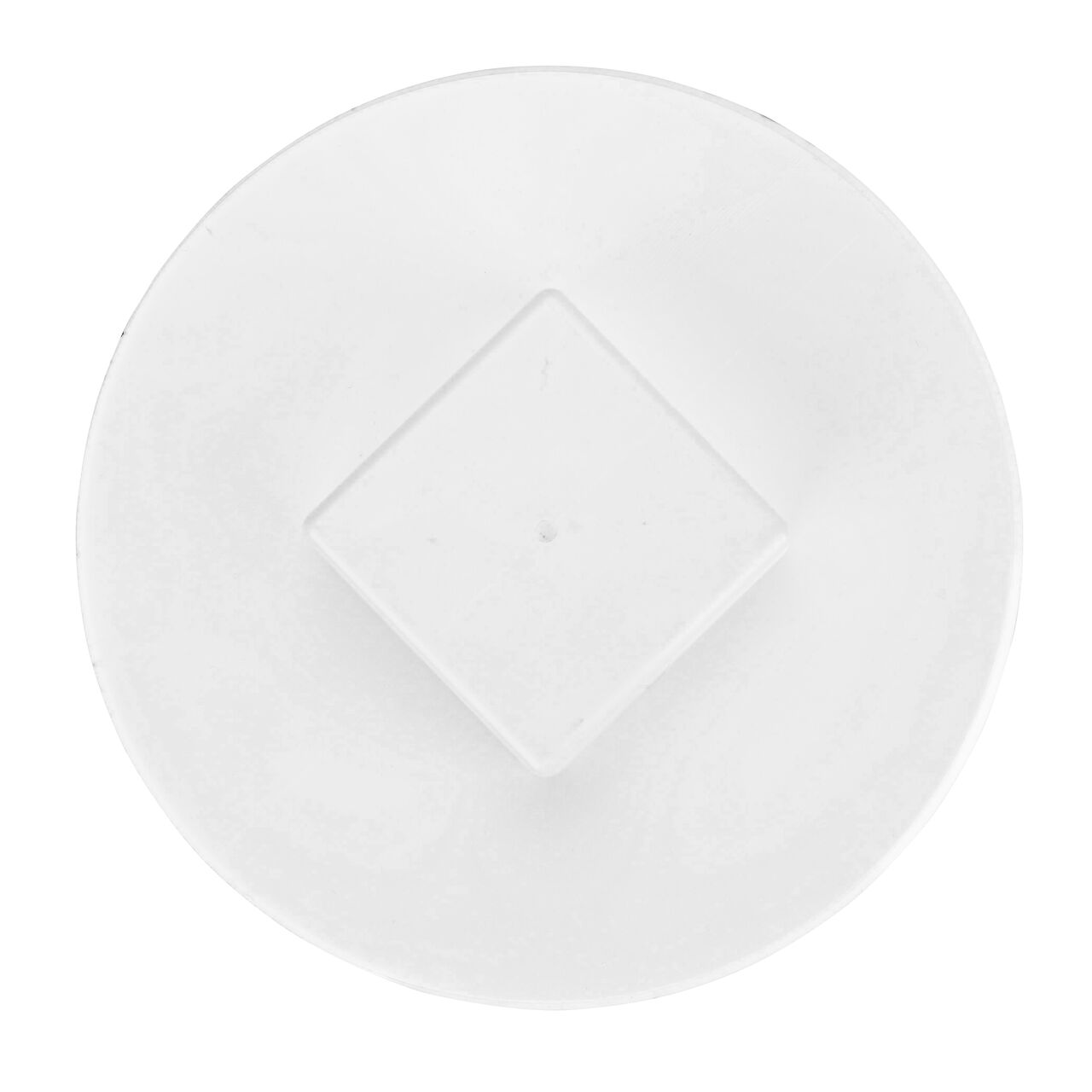 Top down view of the NDS 6 in. PVC Sewer and Drain MPT Cleanout Plug (NDS 61P8)
