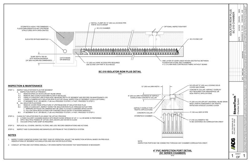 SC-310 StormTech Isolator Row Plus Profile