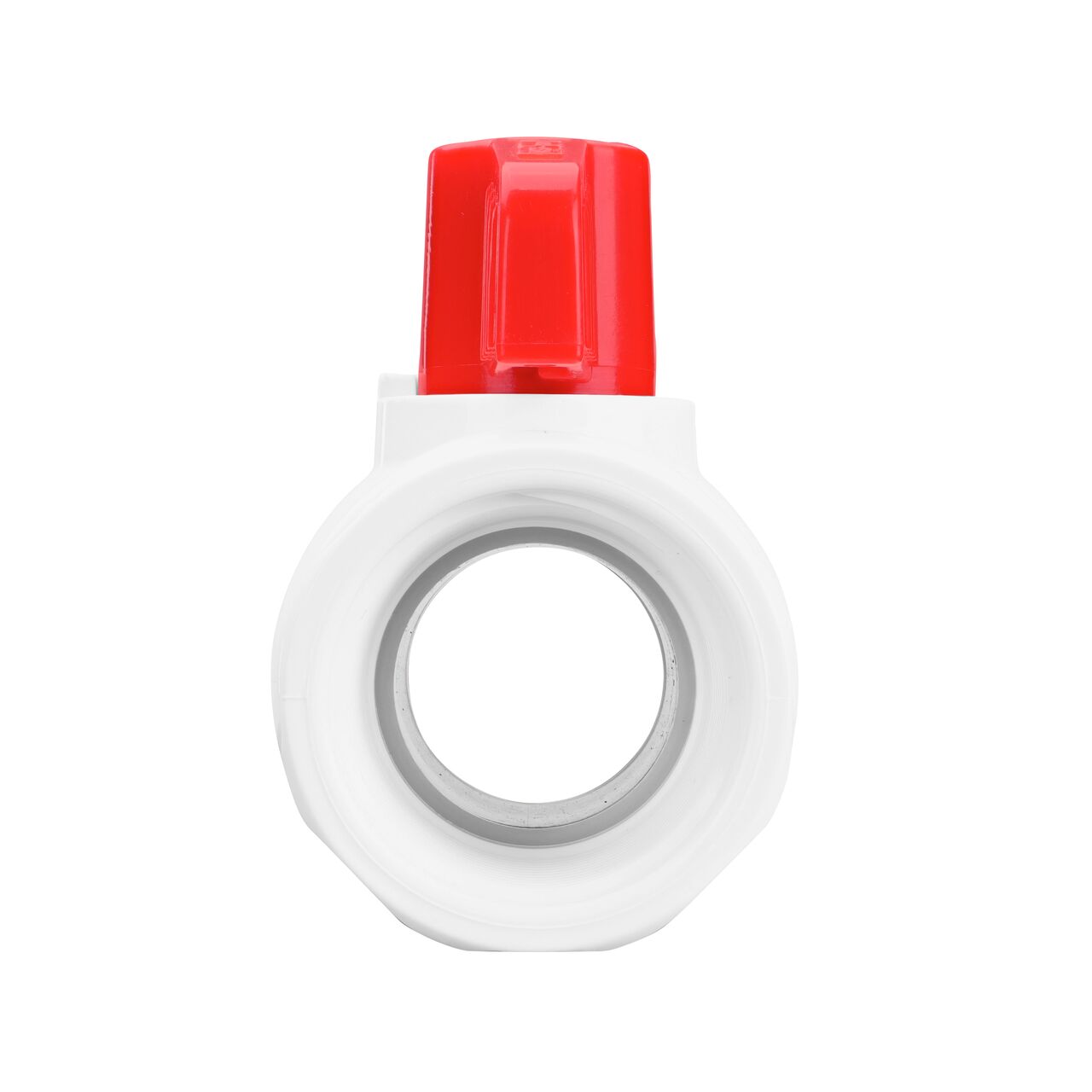 NDS 1-1/4 in. PVC IPS Ball Valve direct water flow one-way through pipes when the ball valve opens that is perfect for pool and spa, irrigation, and plumbing installations (NDS E1420-12)