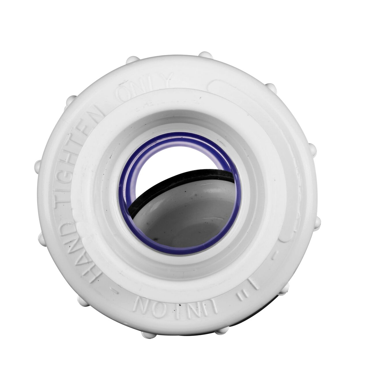 Water is conveyed one-way through the valve when the flap opens on the NDS Clear 1 in. IPS U X U PVC True Union Swing Check Valve (NDS 1720C10)