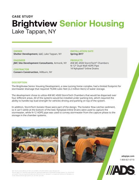 Brightview Senior Housing (Lake Tappan, NY) Case Study