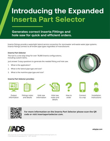 Introducing the Expanded Inserta Tee Part Selector