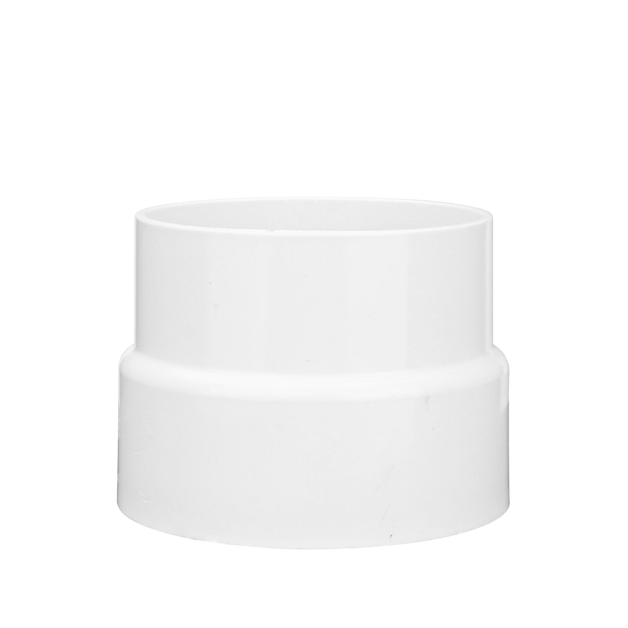 NDS 4 in. PVC Adapter with 4 in. Sewer and Drain pipe and 4 in. DWV pipe installed in horizontal position (NDS 3P16*, NDS 3P16, NDS L3P16)