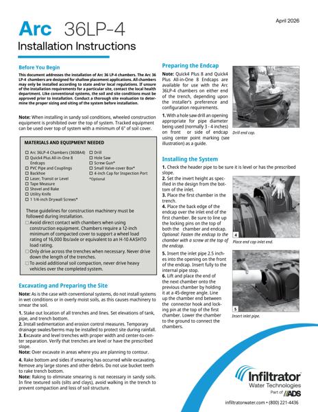 Arc 36 LP-4 Installation Instructions