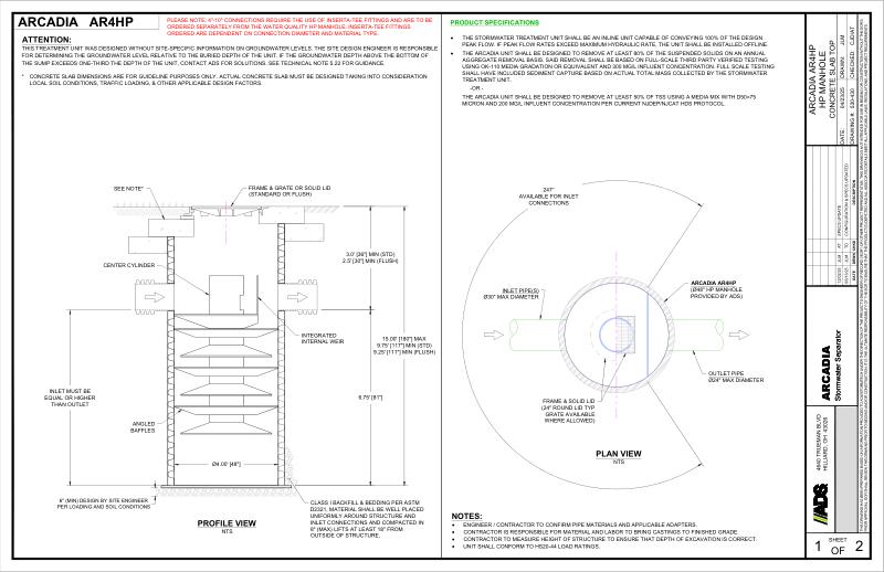 Arcadia 4 HP Manhole Detail