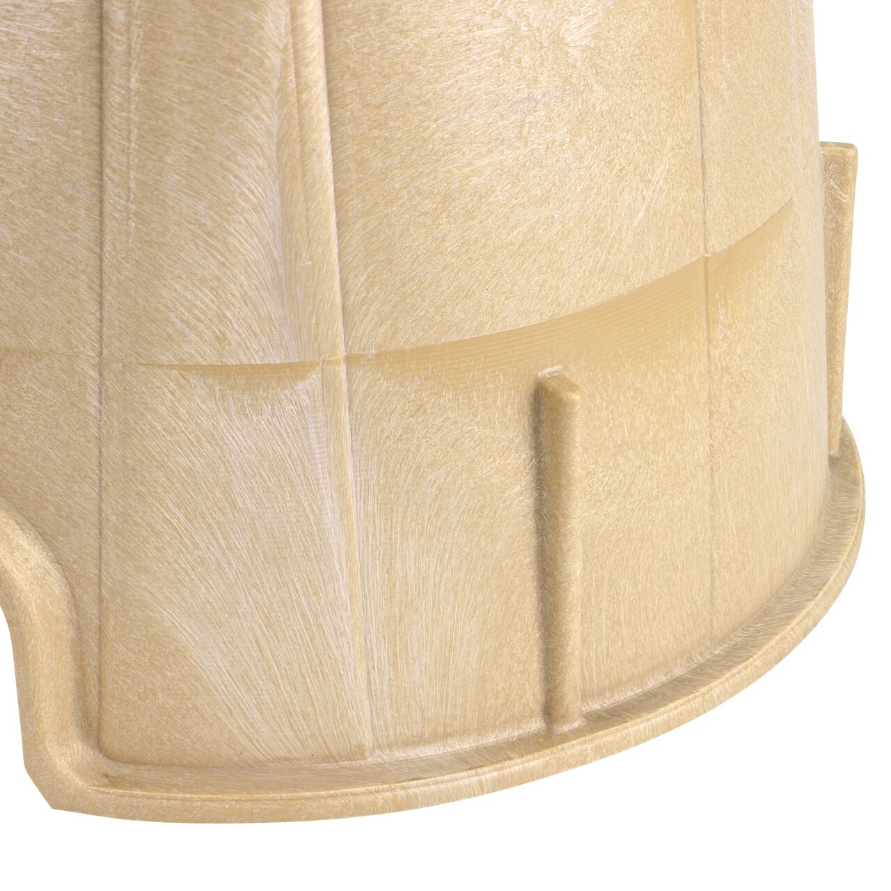 Closeup view of the outside reinforced edges on the NDS 10 in. Round Pro-Spec® Series Box (NDS 312BCSAND)