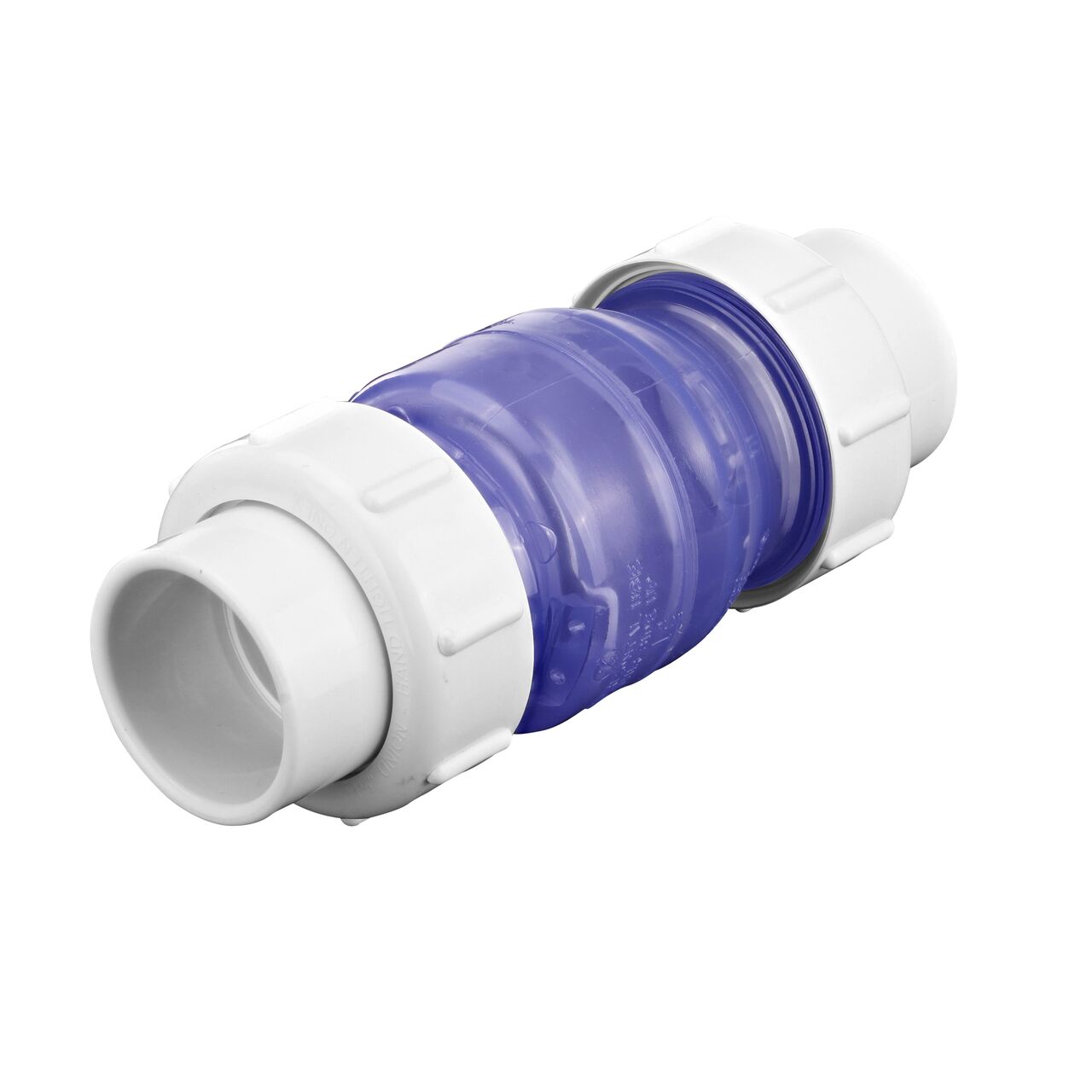 Alternate end of the NDS Clear 1-1/2 in. IPS U X U PVC True Union Swing Check Valve (NDS 1720C15)