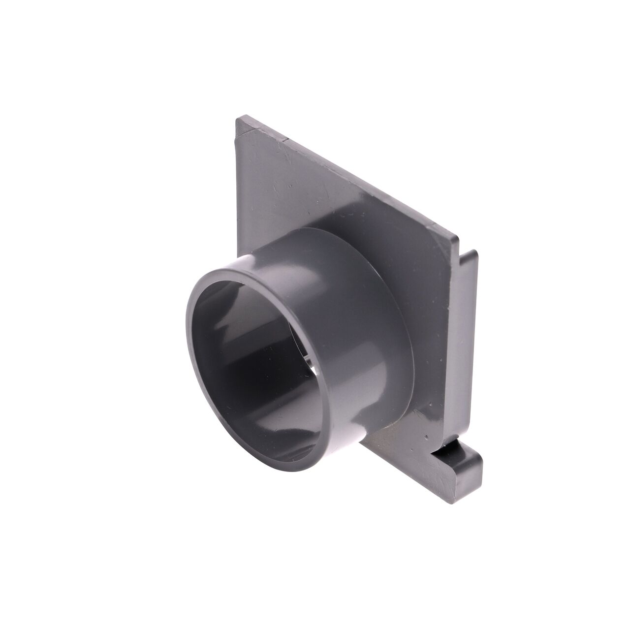 NDS Gray Mini Channel™ Drain End Outlet (NDS 546) attaches to end of Mini Channel™ Drain