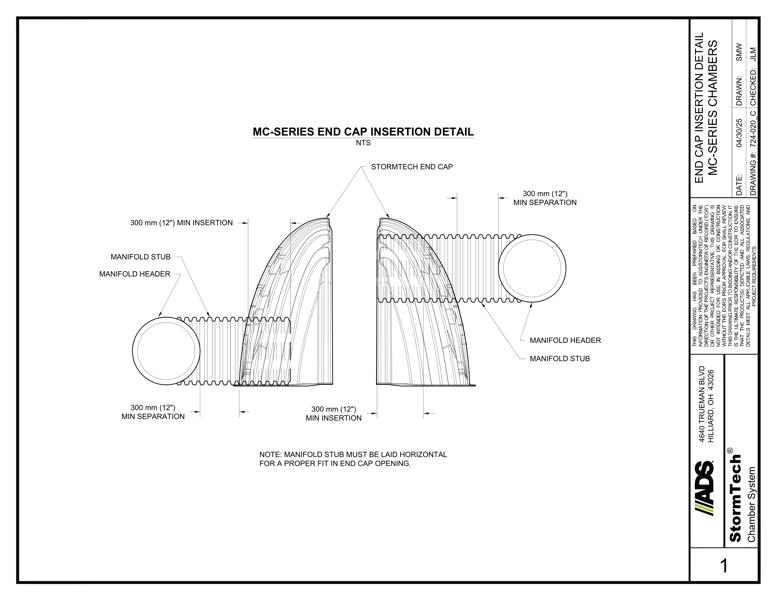 Stormtech MC Chamber End Cap Insertion