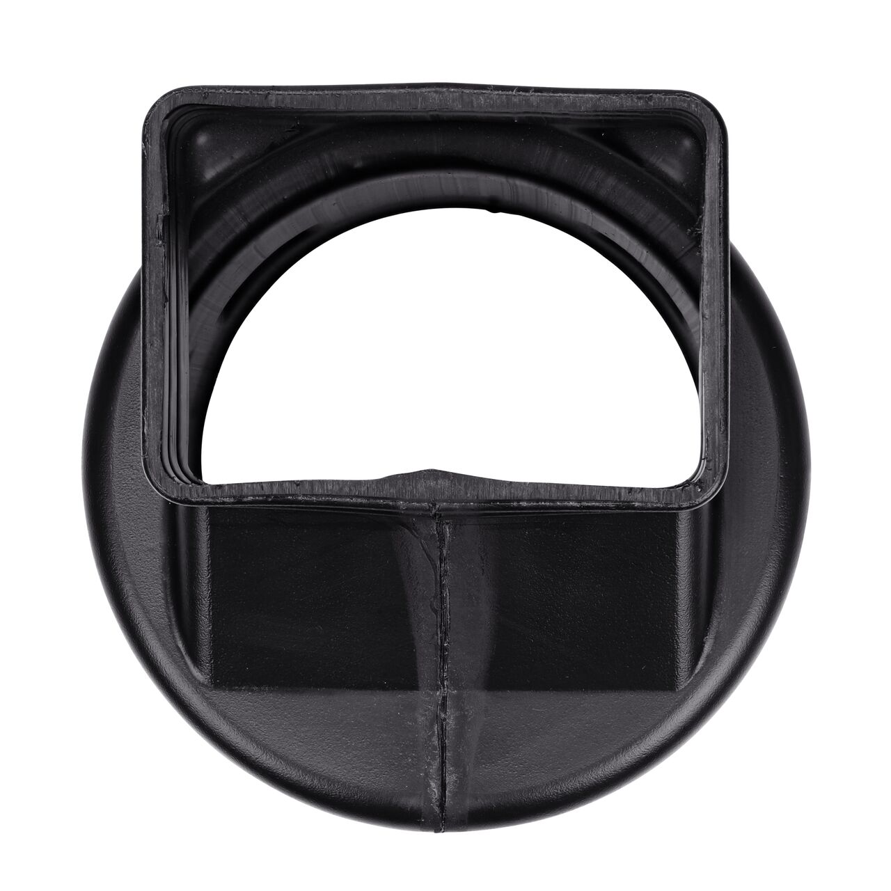 Alternate View of the HDPE Downspout Adapter which transitions 2X3 in. Downspout to 4 in. Hub (NDS 234CDS)