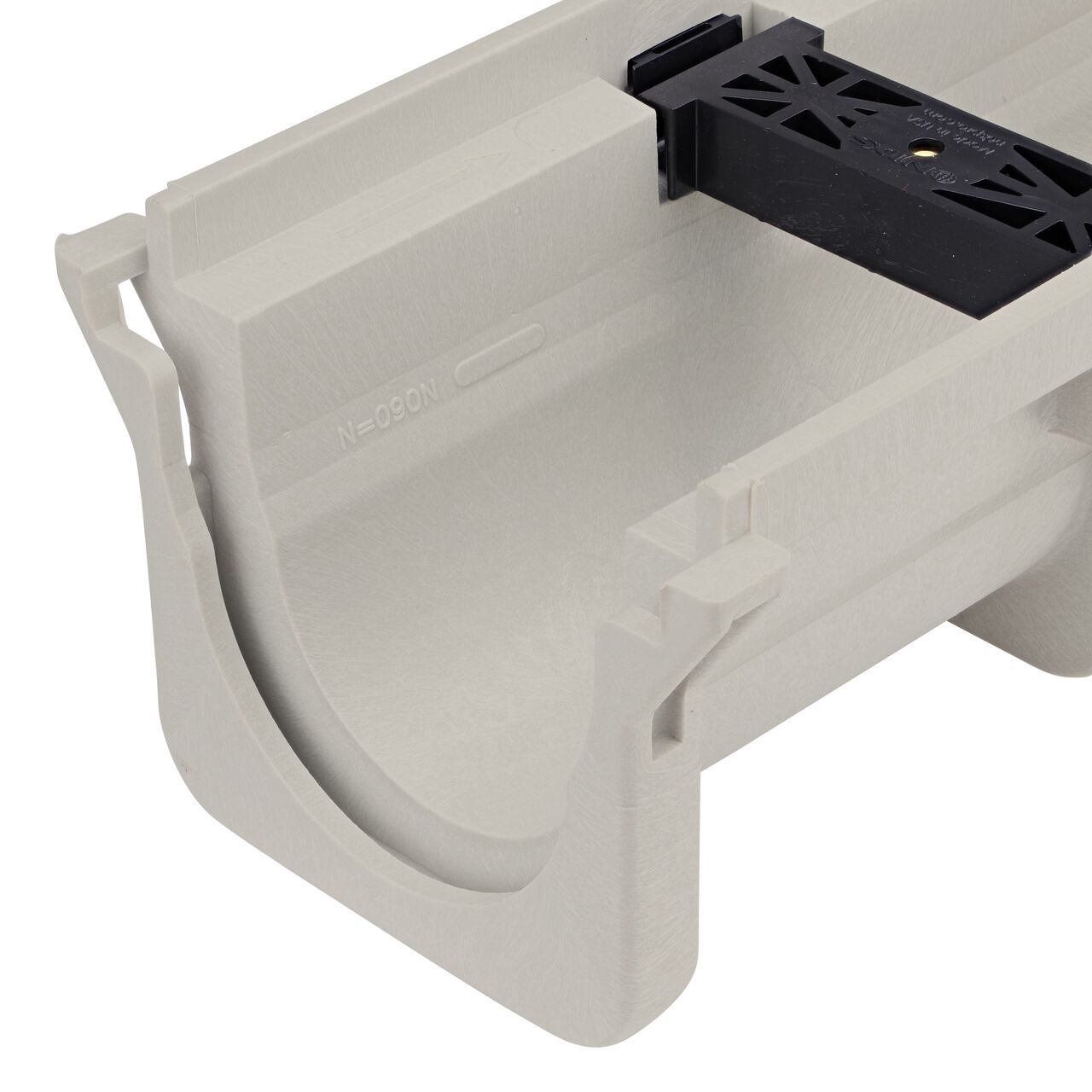 Closeup view of the Neutral Dura Slope Channel, 3.99 in. Deep, with groove joints facing camera (NDS DS-090N)